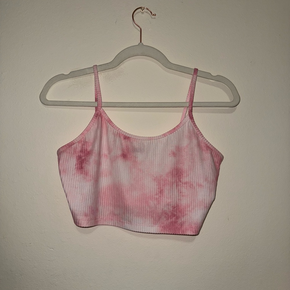 Pink Tie-Dye Women's Crop Top